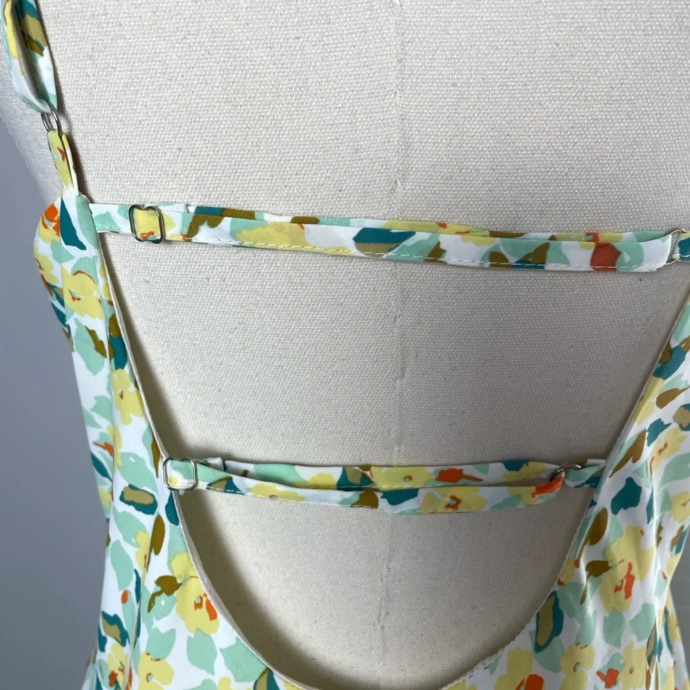 Hello Molly Smiley Moments Floral Maxi Dress Open Back Size 10